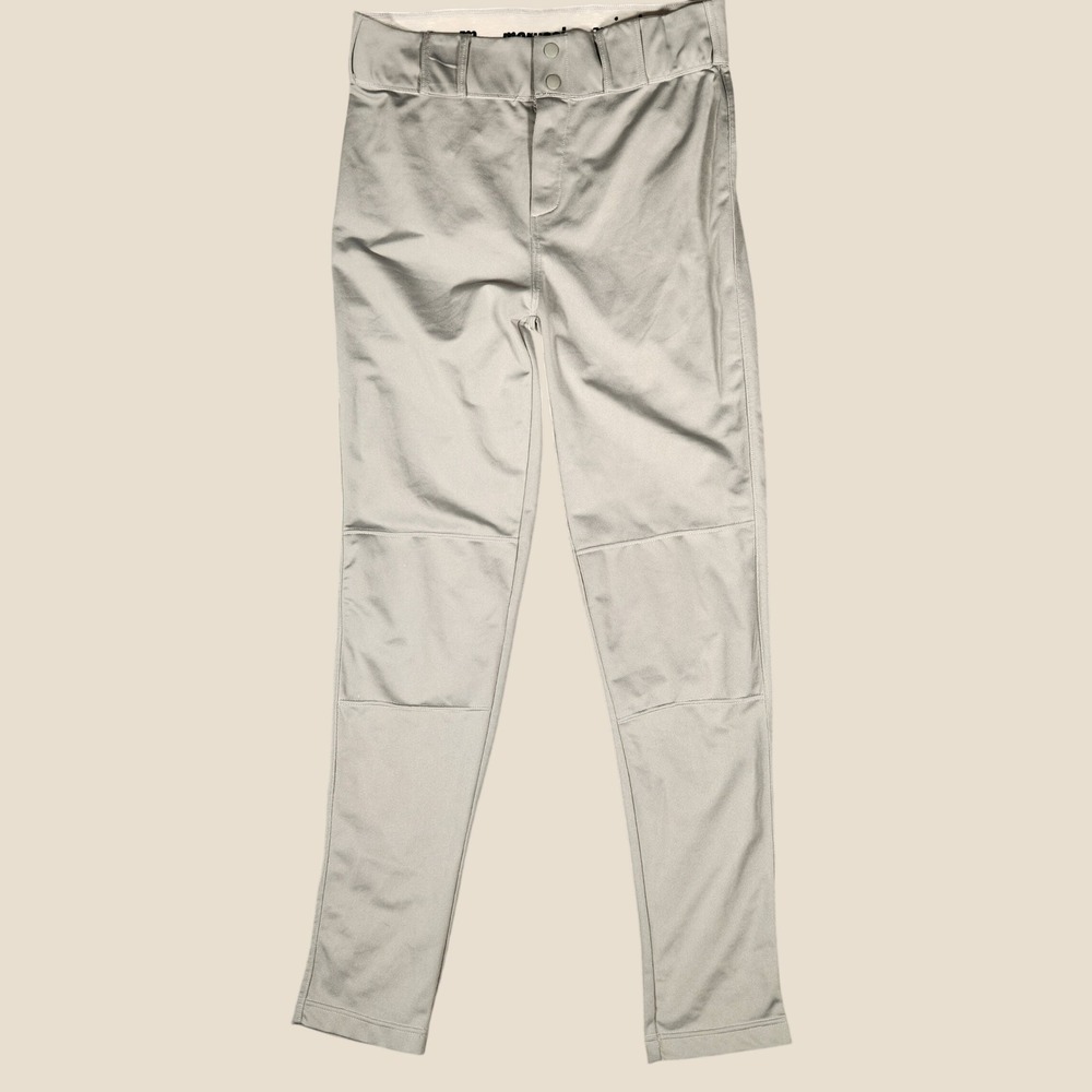 Marucci Baseball Pants Men Large Gray Excellent Tapered Double Knee Sportswear